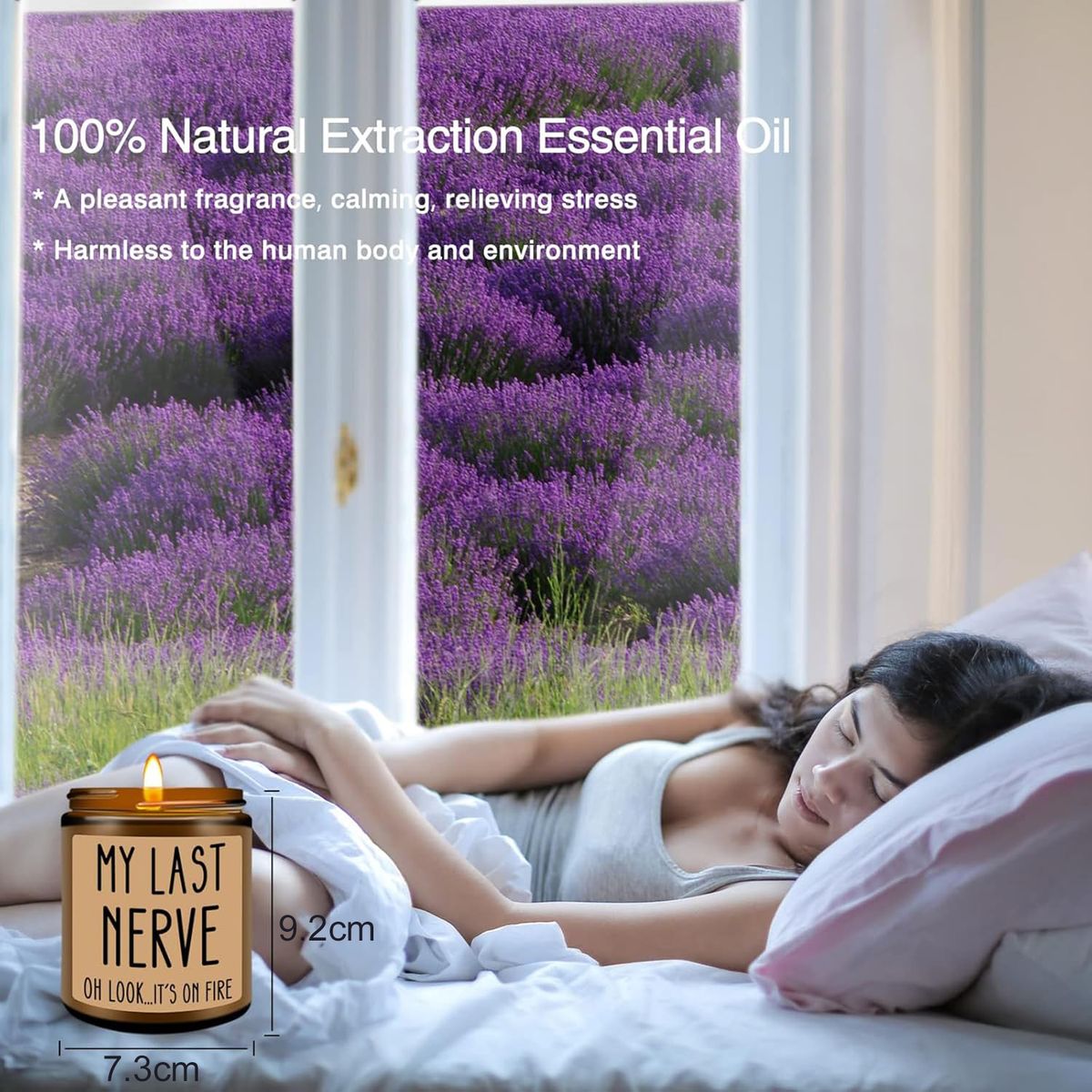 Cart In Mart My Last Nerve Candle Unique Birthday Gift For Women & Friends Lavender