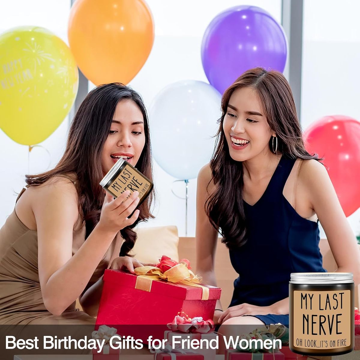 Cart In Mart My Last Nerve Candle Unique Birthday Gift For Women & Friends Lavender