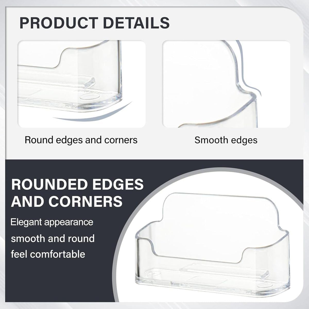 Cart In Mart 4 Pack Clear Acrylic Business Card Holder For Desk Home Office Exhibition