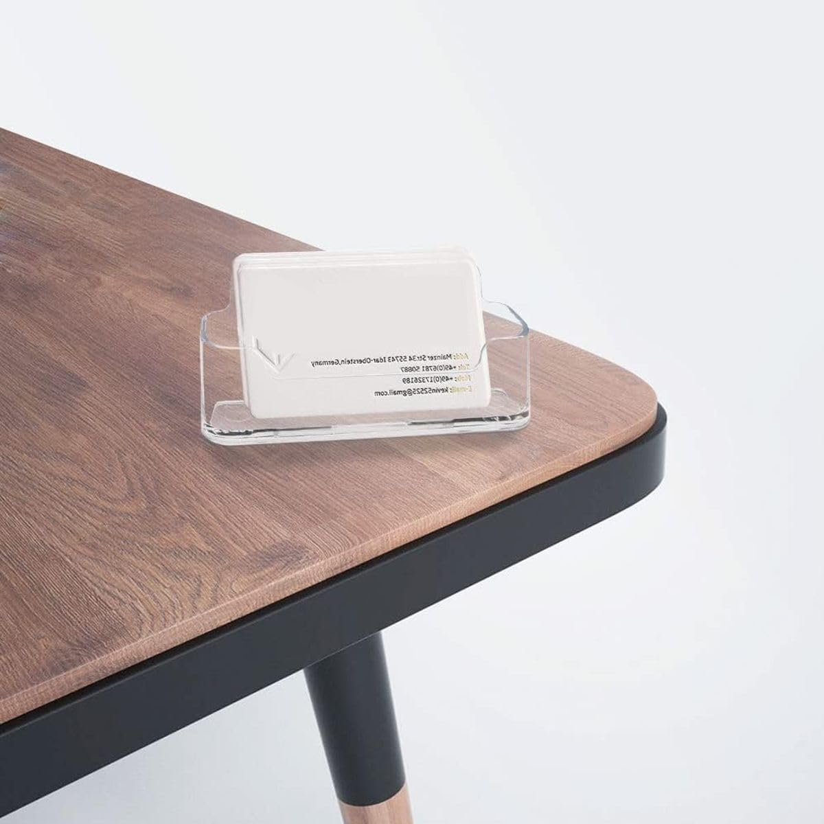 Cart In Mart 4 Pack Clear Acrylic Business Card Holder For Desk Home Office Exhibition