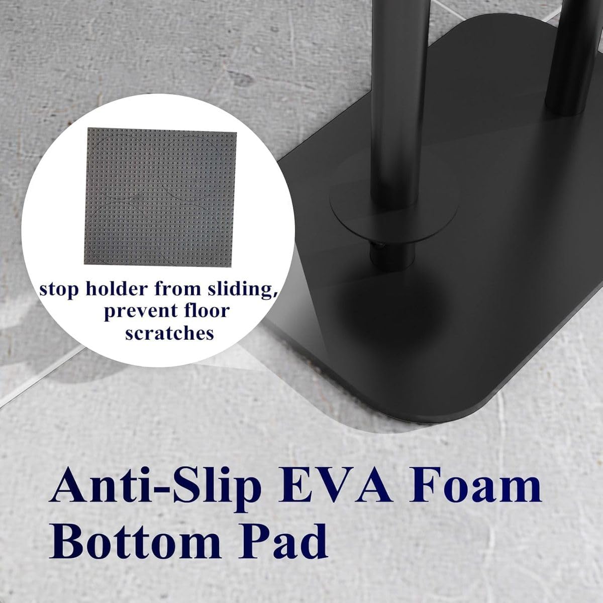 Cart In Mart Toilet Tissue Paper Holder Stand With Shelf Roll Dispenser-Free Standing