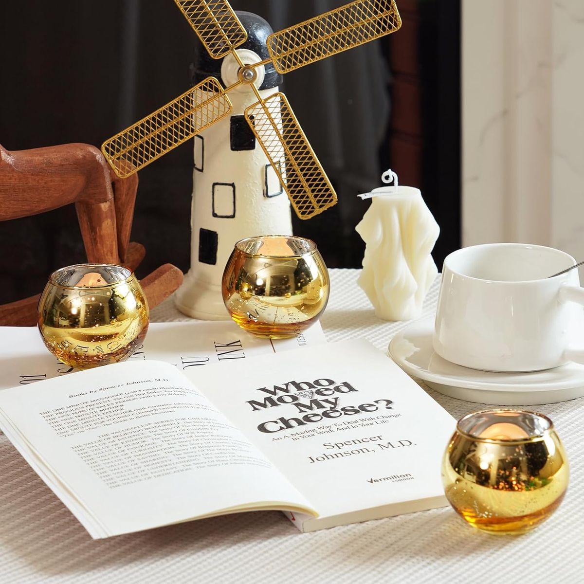 Cart In Mart 12 Pack Gold Glass Votive Tealight Candle Holders For Table Decor-Round