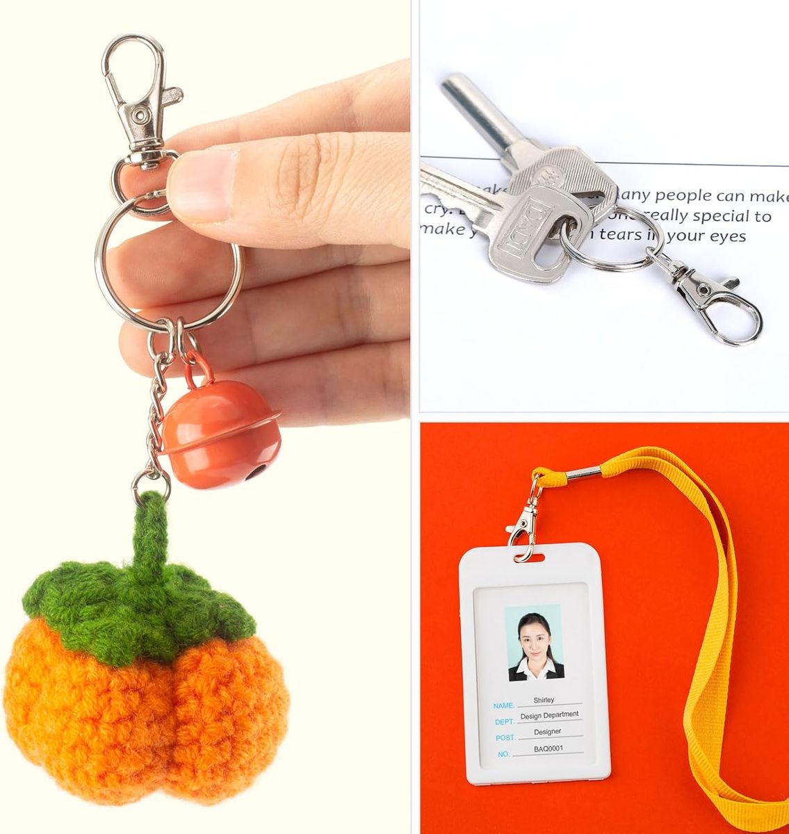 Cart In Mart 50 Piece Metal Lobster Claw Clasp with Key Rings & Clip Hooks For Crafts