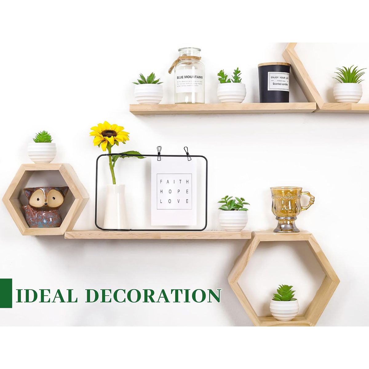 Cart In Mart 6 Pack Mini Fake Artificial Succulents Plants In Pots For Home Office Decor