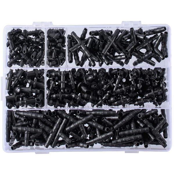 Cart In Mart 280 Piece Barbed Connectors Drip Irrigation Fittings Parts Kit