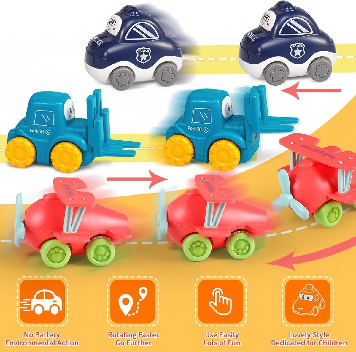 Cart In Mart Baby Cartoon Truck Car Toys with Playmat, Storage Bag For Toddler Activity