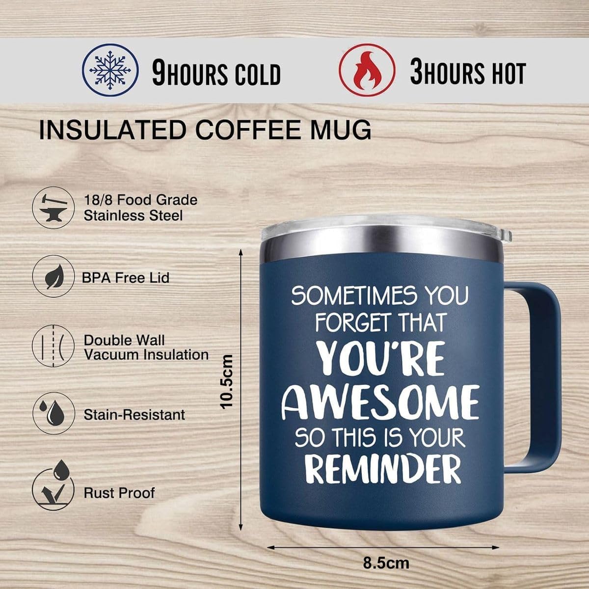Cart In Mart Motivational Coffee Tumbler Mug Tea Cup-41ml Gift for Dad,Husband,Men-Navy