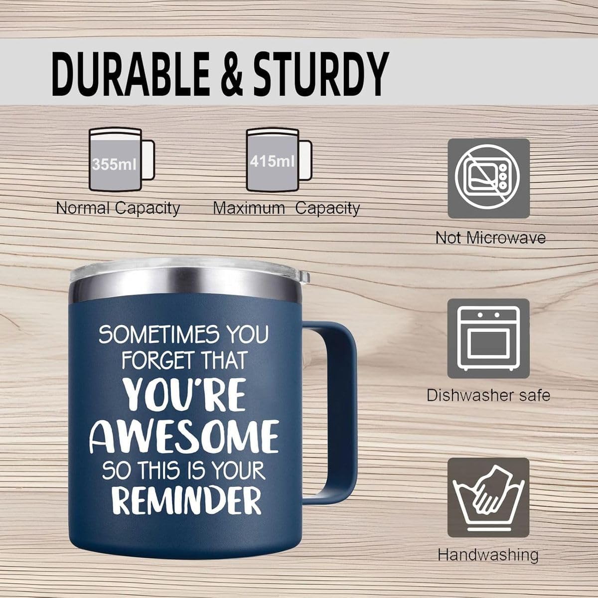 Cart In Mart Motivational Coffee Tumbler Mug Tea Cup-41ml Gift for Dad,Husband,Men-Navy