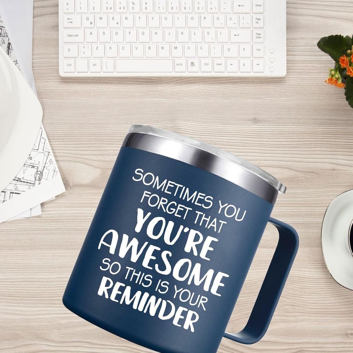 Cart In Mart Motivational Coffee Tumbler Mug Tea Cup-41ml Gift for Dad,Husband,Men-Navy