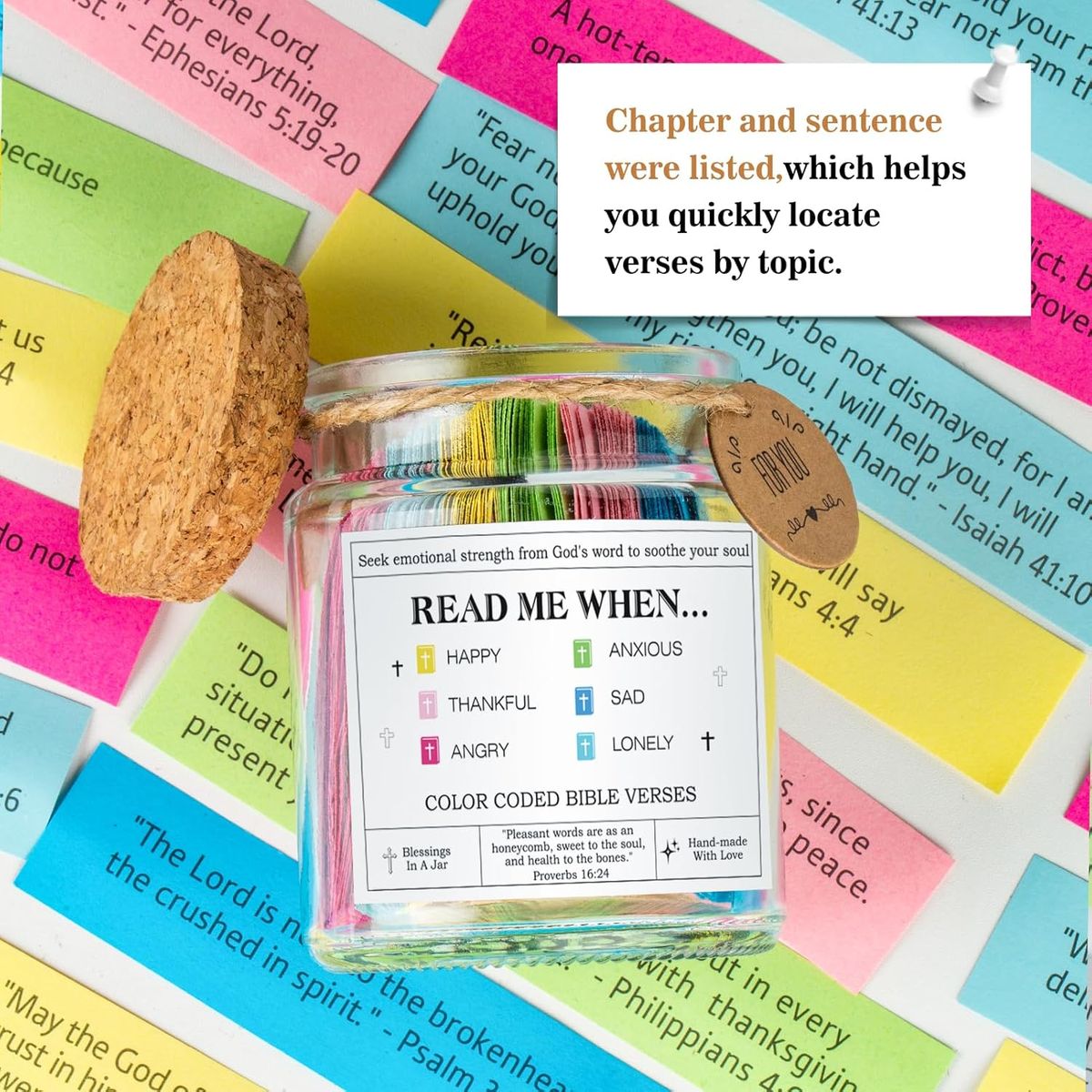 Cart In Mart Bible Verse Jar, Christian Religious Birthday Gifts For Women, Men Dad, Mom