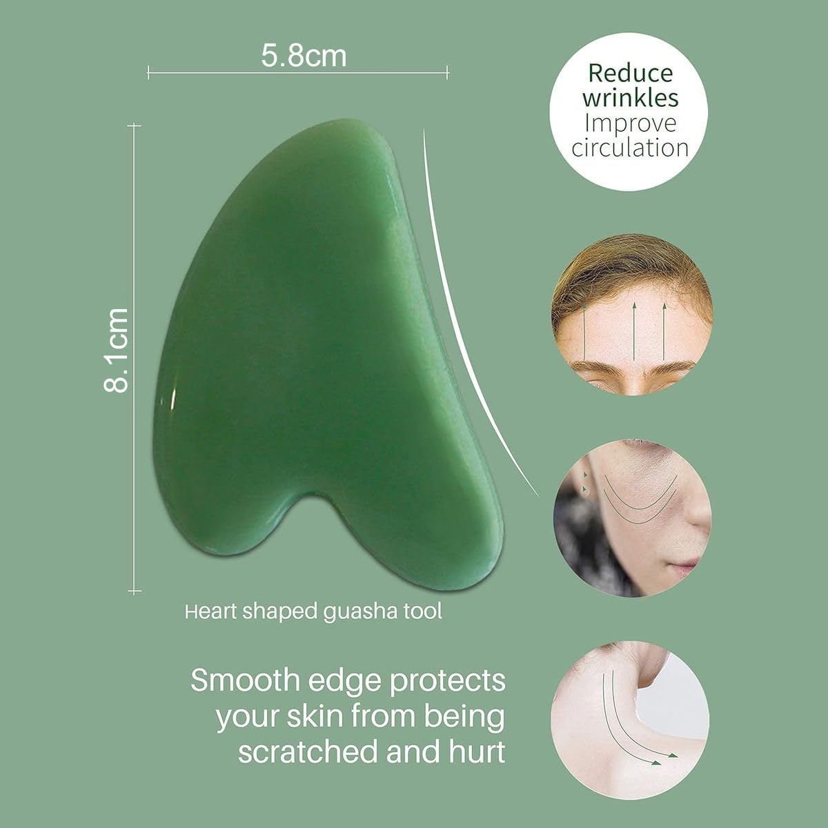 Cart In Mart 4 Piece Gua Sha Facial Scraping Massage Tools For Neck,Face,Eyes, Legs,Back