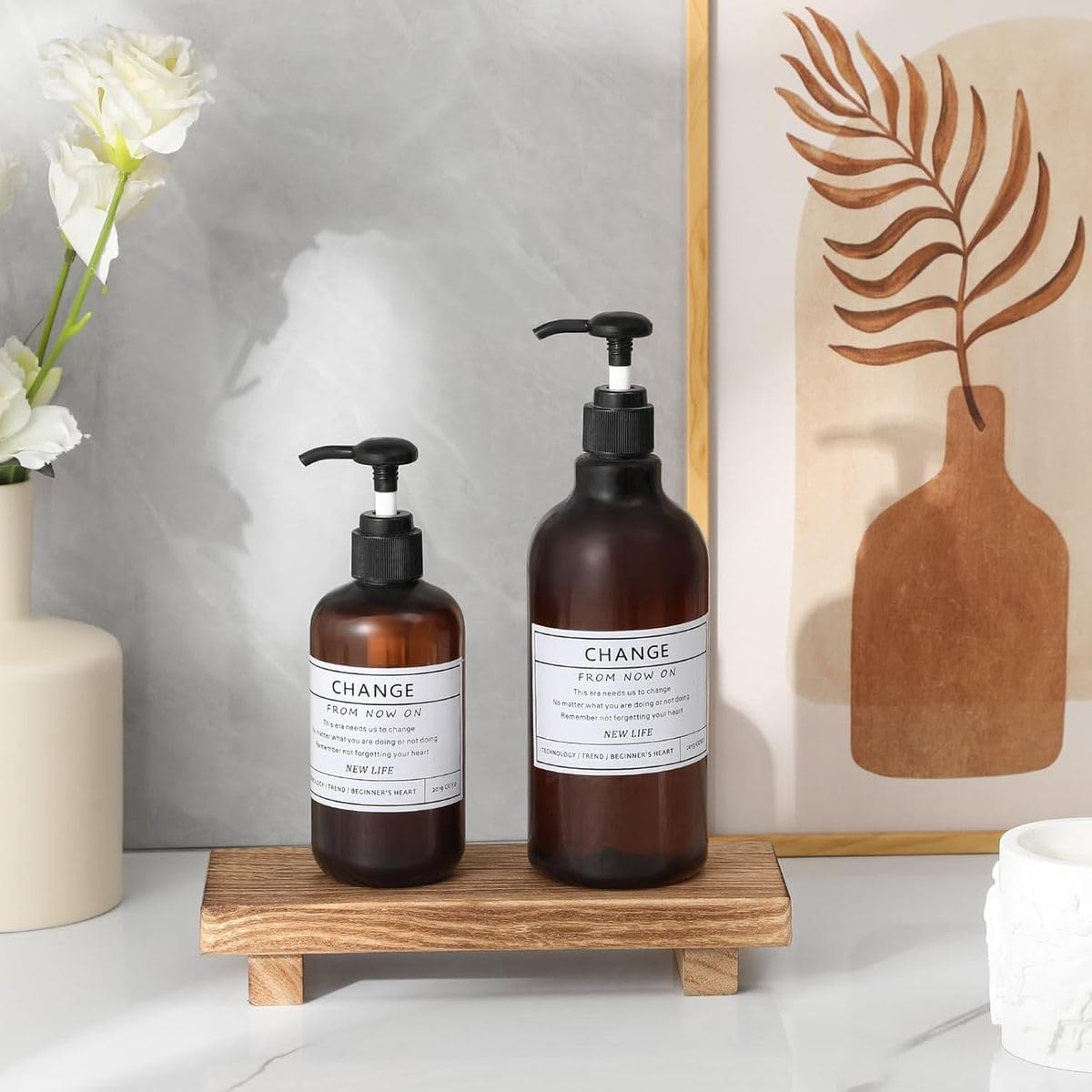 Cart In Mart Wooden Display Riser Stand Tray For Soap,Lotion,Perfume,Decor,Farmhouse