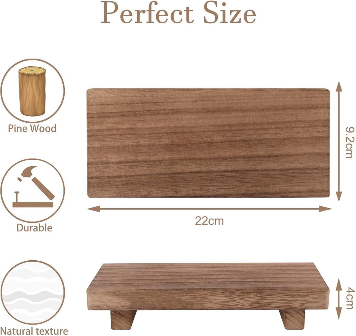 Cart In Mart Wooden Display Riser Stand Tray For Soap,Lotion,Perfume,Decor,Farmhouse