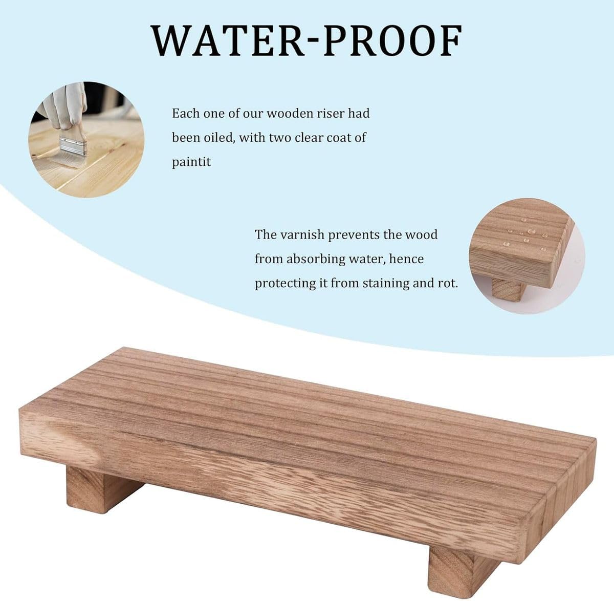 Cart In Mart Wooden Display Riser Stand Tray For Soap,Lotion,Perfume,Decor,Farmhouse