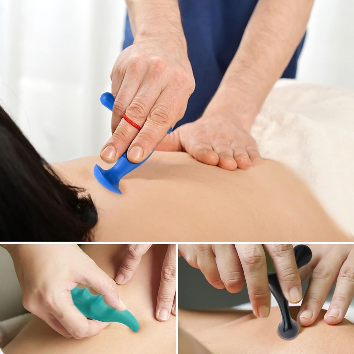 Cart In Mart 3 Piece Manual Deep Tissue Massage Tools & Thumb Saver For Stress Relief