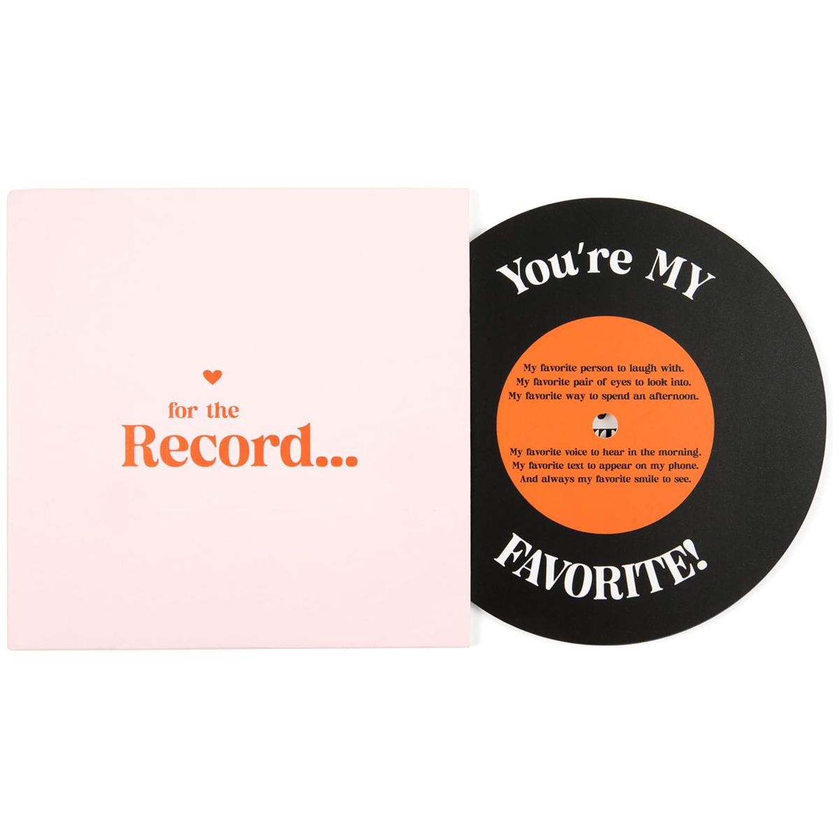 Cart In Mart Valentine's Day Card Anniversary Gift Card For Him Her Record Love Card