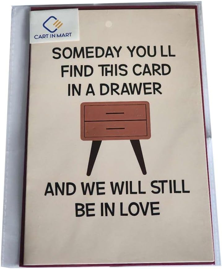 Cart In Mart Unique Memorable Greeting Card For Anniversary,Valentines Day, Him & Her