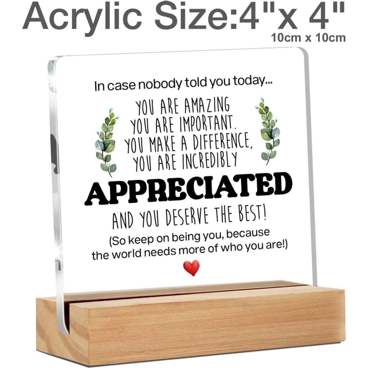 Cart In Mart Appreciation Thank You Motivational Gifts Acrylic Decorative Sign