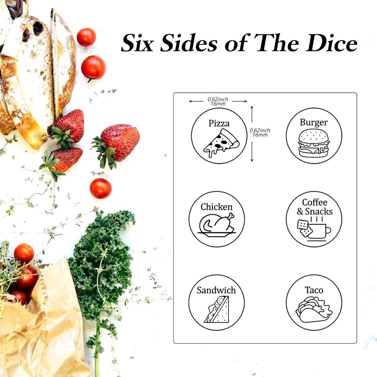 Cart In Mart Steel Food Decision Dice Funny Game Gifts For Him Her Couple Men Women