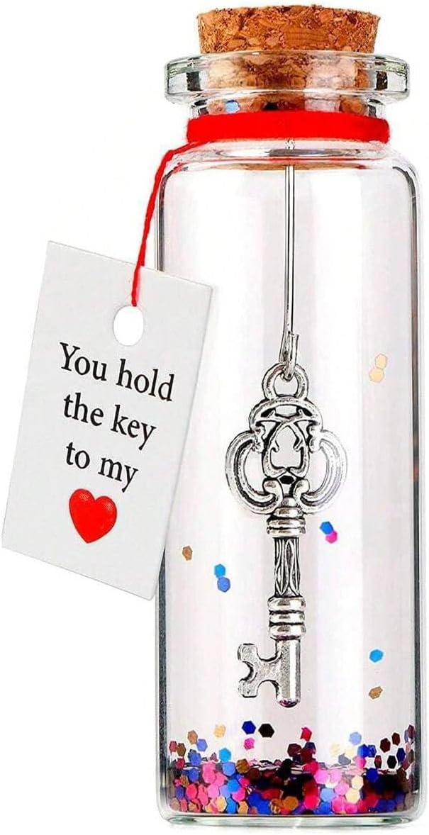 Cart In Mart Mini Romantic Love Key Jar Gift For Her, Him, Mom,Dad,Valentines,Birthday