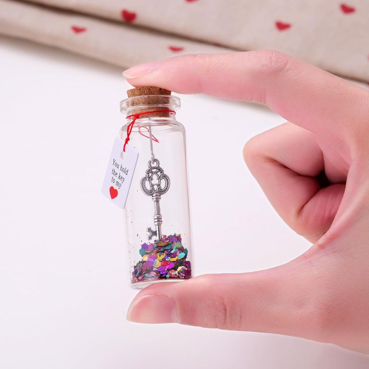 Cart In Mart Mini Romantic Love Key Jar Gift For Her, Him, Mom,Dad,Valentines,Birthday