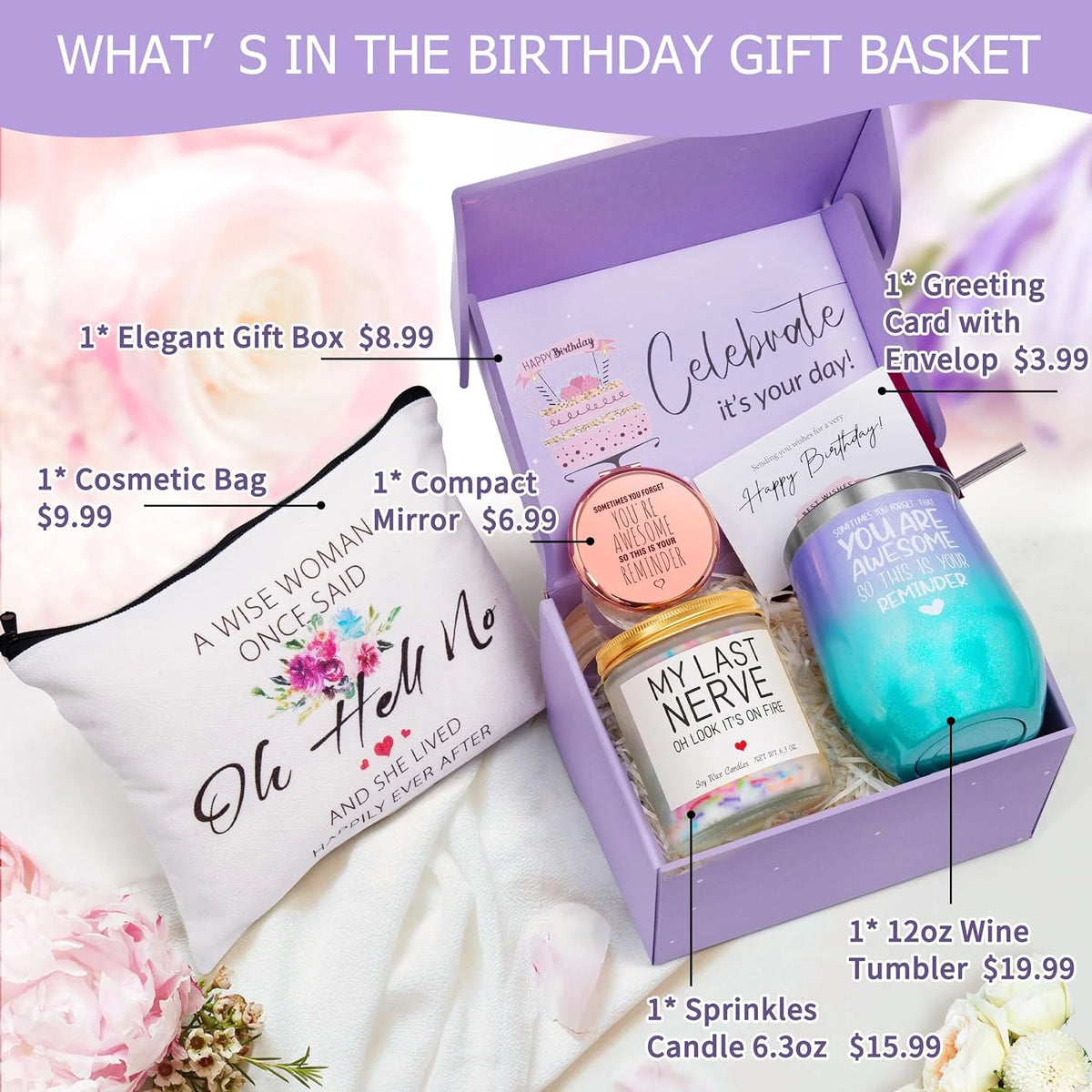 Cart In Mart Unique Happy Birthday Gifts Basket For Women Female Friend Her Coworker Mom