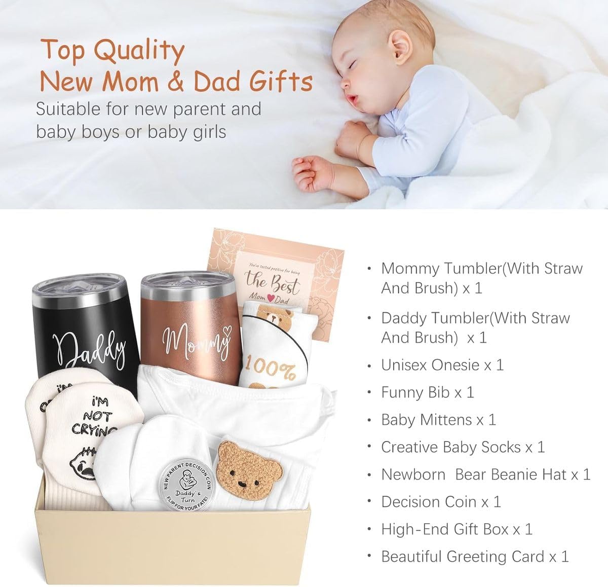 Cart In Mart New Mom & Dad Gift For Women-Baby Gift Basket,Gender Reveal Pregnancy Gift