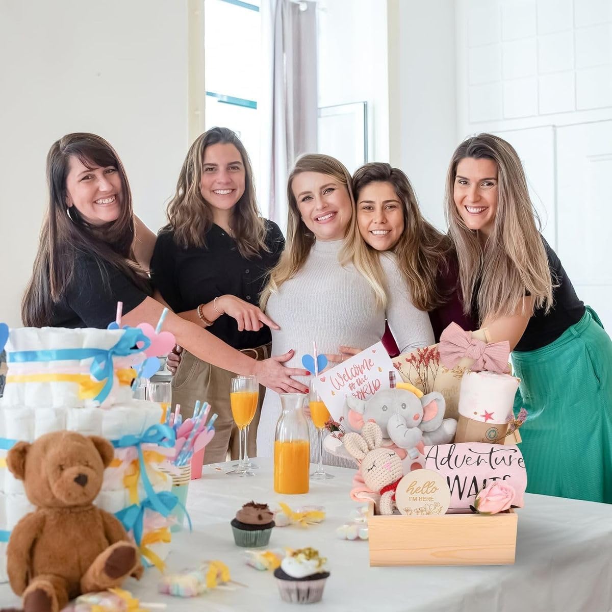 Cart In Mart Unique Baby Girl Gift Basket In Wooden Box,Baby Shower Gifts For Girls