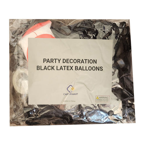 Cart In Mart 129 Piece Latex Balloons For Garland Arch Decor Party Birthday -4 Sizes - Black