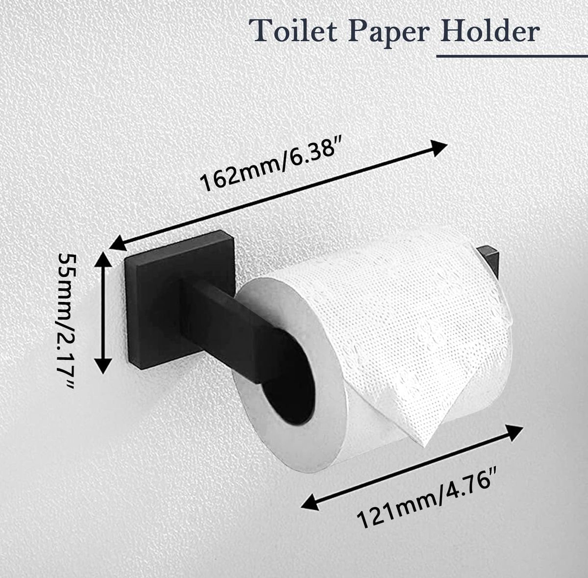 Cart In Mart Bathroom Accessories Set-Bath Towel Rack Hanger - Matte Black - 5 Piece