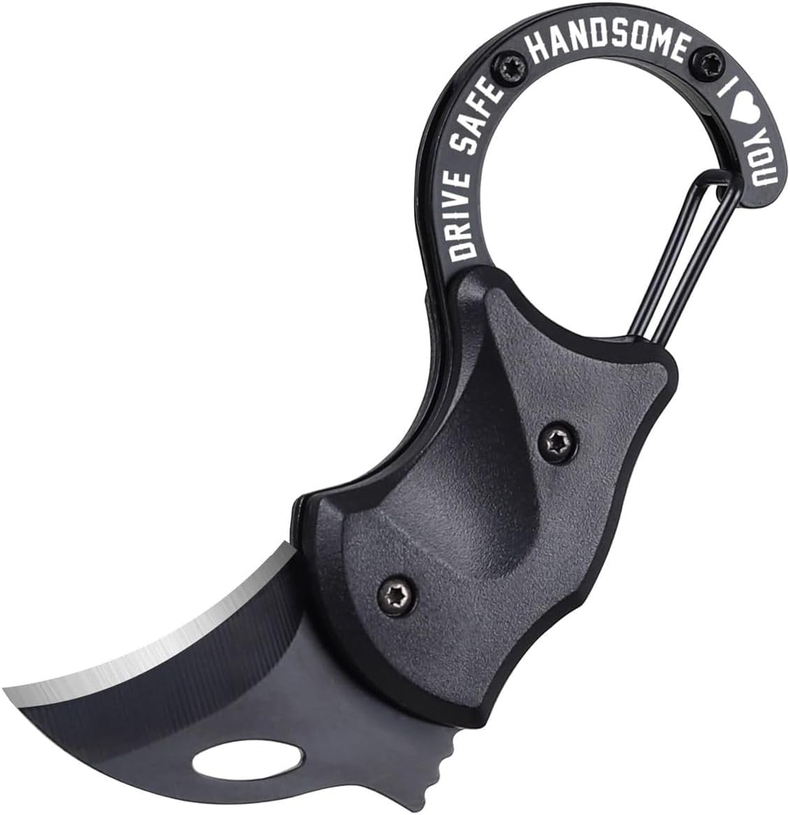 Cart In Mart Small Pocket Knife Gift For Men Dad Him, Keychain Box Cutter, Drive Safe Text