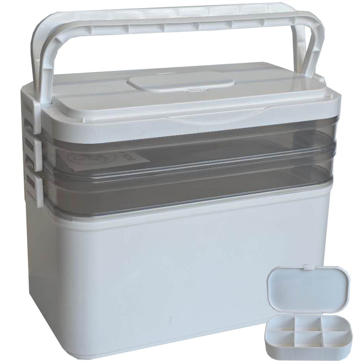 Cart In Mart 3-Layer Portable Medicine Storage Box with Travel Pill Case First Aid Kit