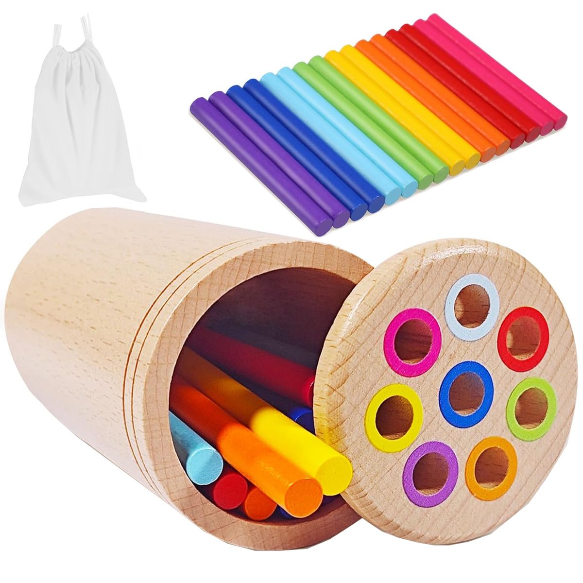 Cart In Mart Montessori Shape & Color Sorting Toy Wooden Preschool Learning for Toddlers