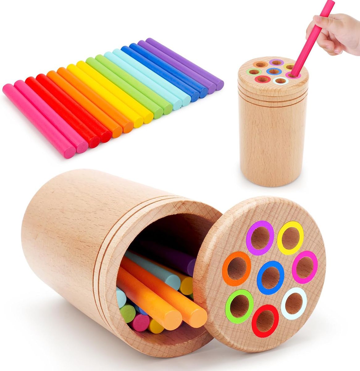 Cart In Mart Montessori Shape & Color Sorting Toy Wooden Preschool Learning for Toddlers