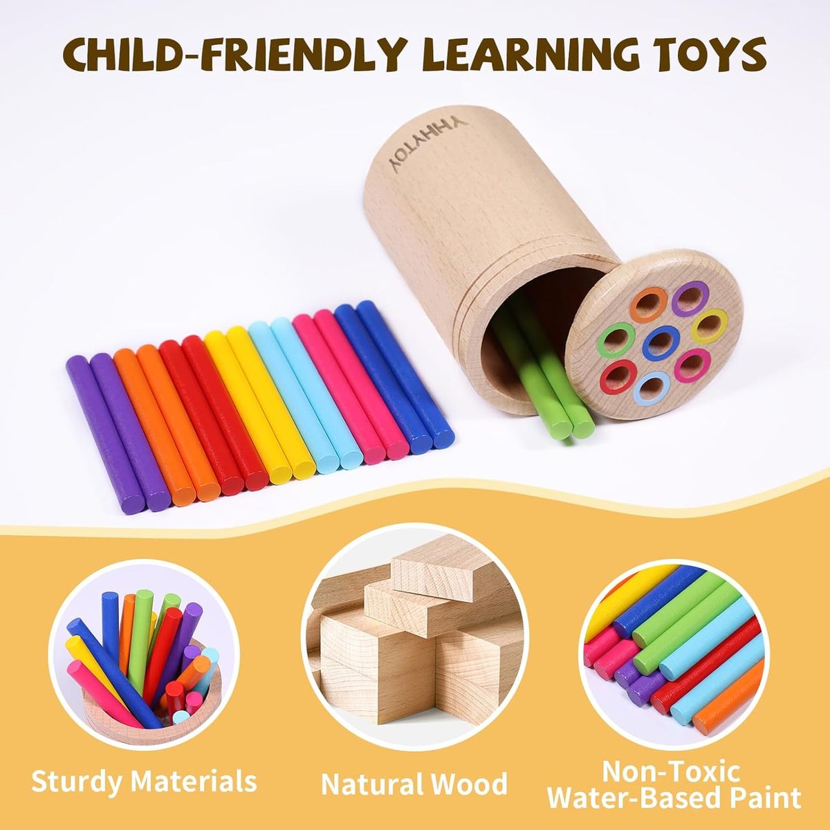 Cart In Mart Montessori Shape & Color Sorting Toy Wooden Preschool Learning for Toddlers