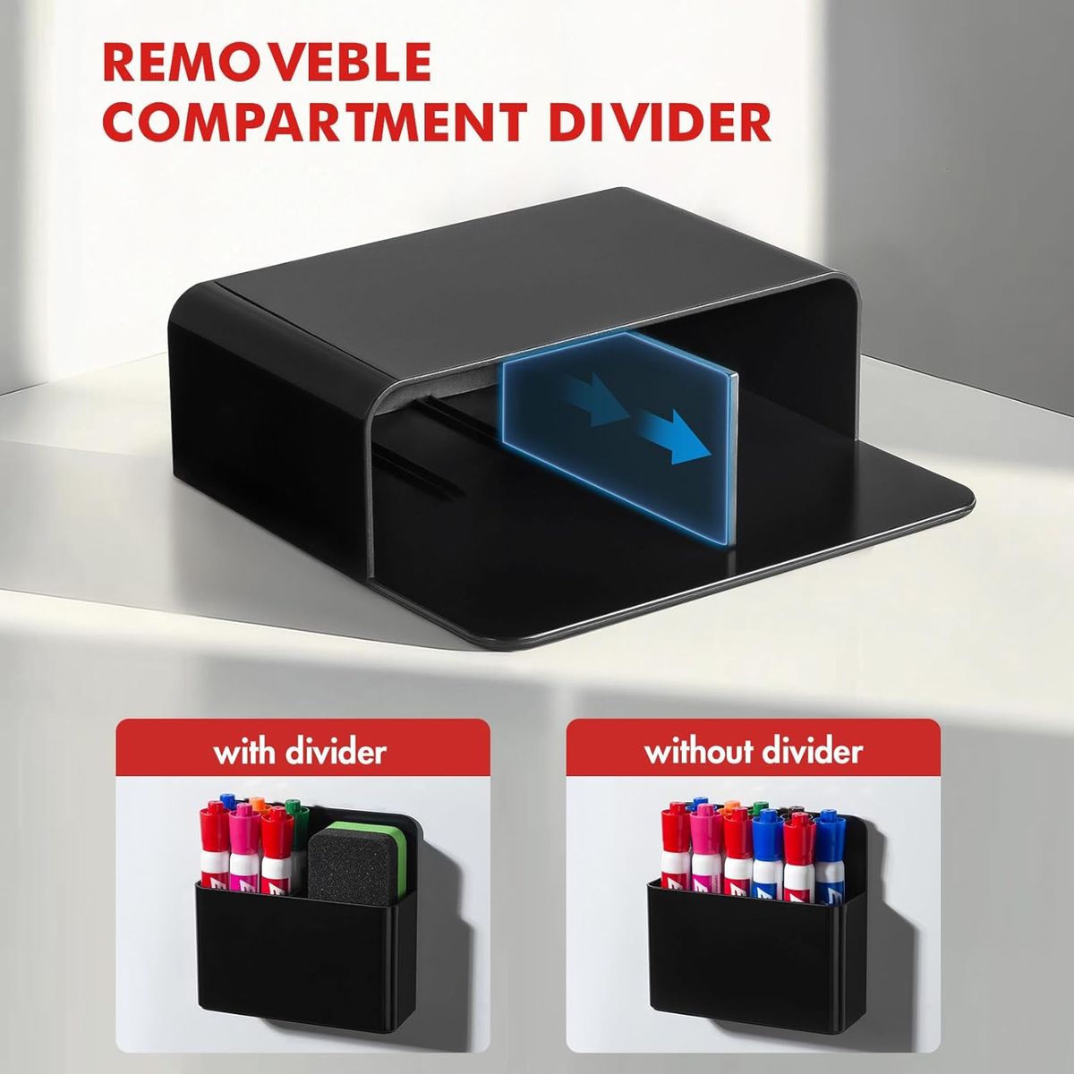 Cart In Mart 2Pack Magnetic Durable Pen Holders Strong Magnet Dry Erase Marker Holder