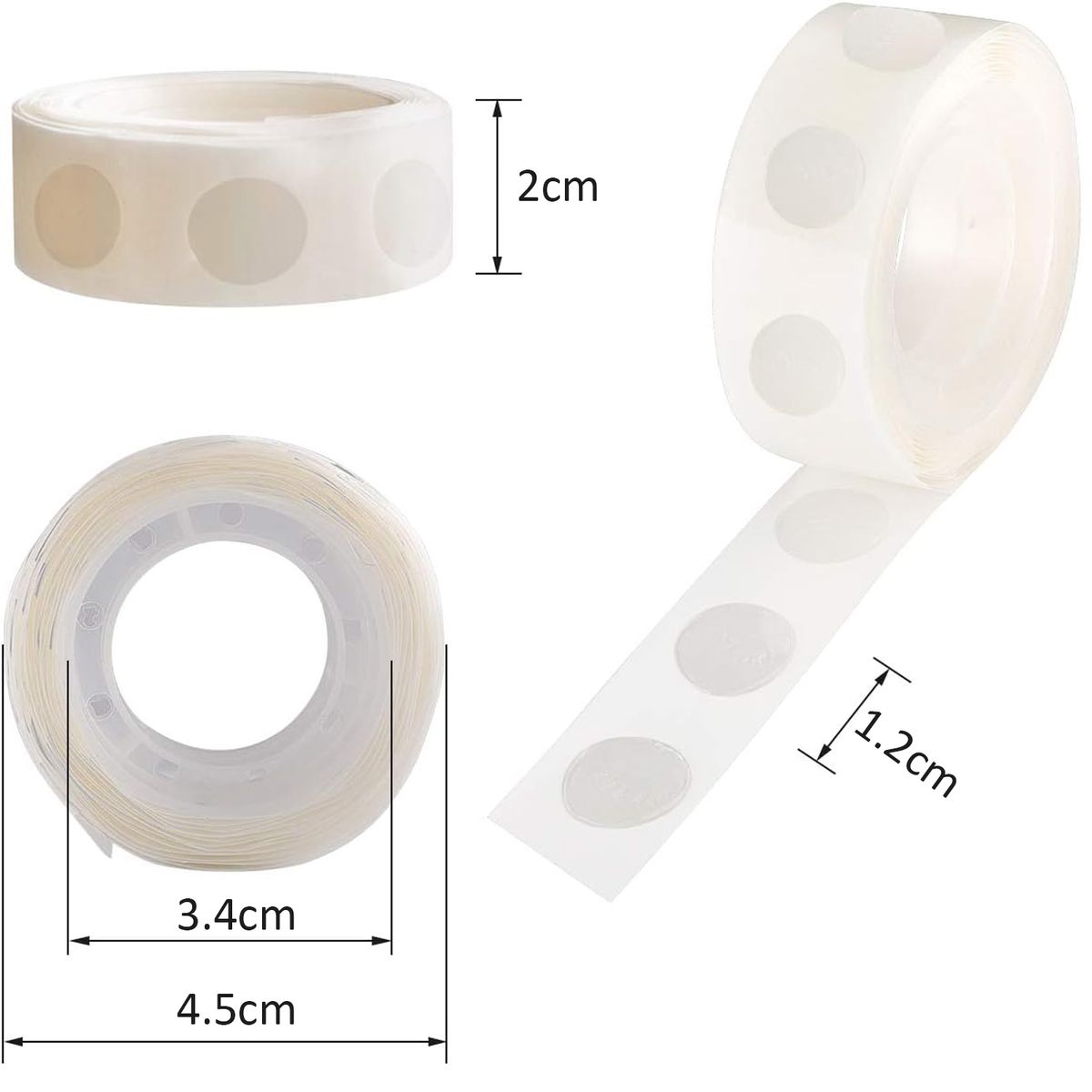 Cart In Mart 600 Adhesive Glue Dots Double-Sided Sticky Point Rounds for Balloon Arches