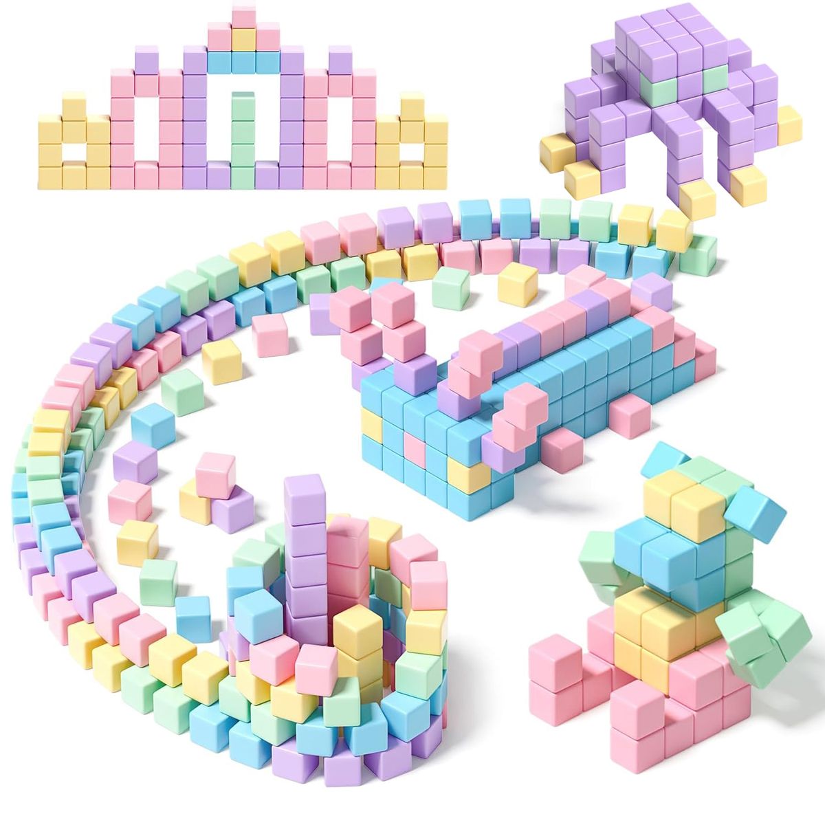 Cart In Mart 45-piece Magnetic Blocks STEM Magnet Building Cubes for Kids Toddler Learning