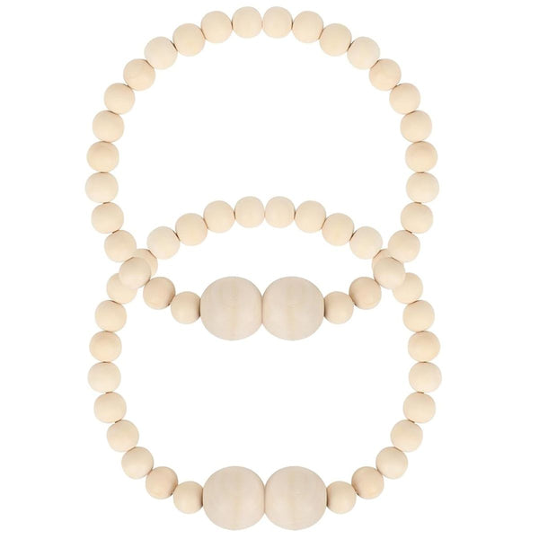 Cart In Mart 2Pack Wooden Bead Magnetic Curtain Tiebacks Curtain Holdbacks Strong Magnet