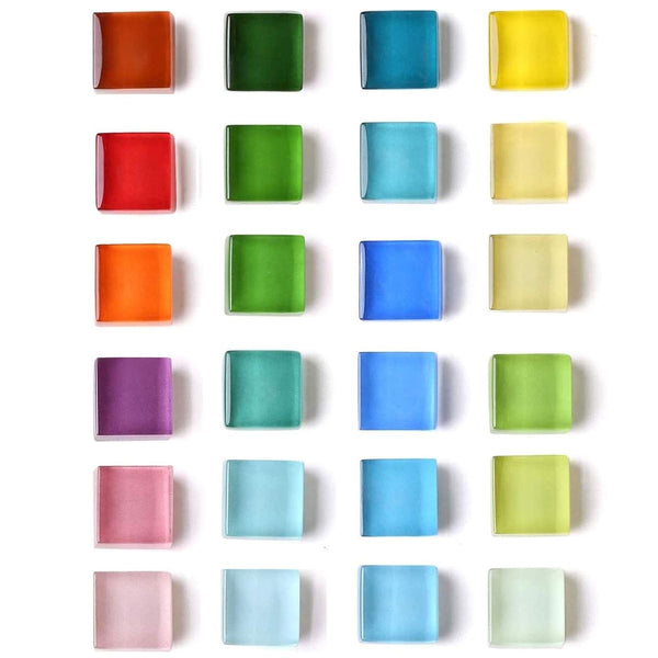 Cart In Mart 24Pcs Heavy Duty Refrigerator Magnets for Fridge Colorful Glass Decorative