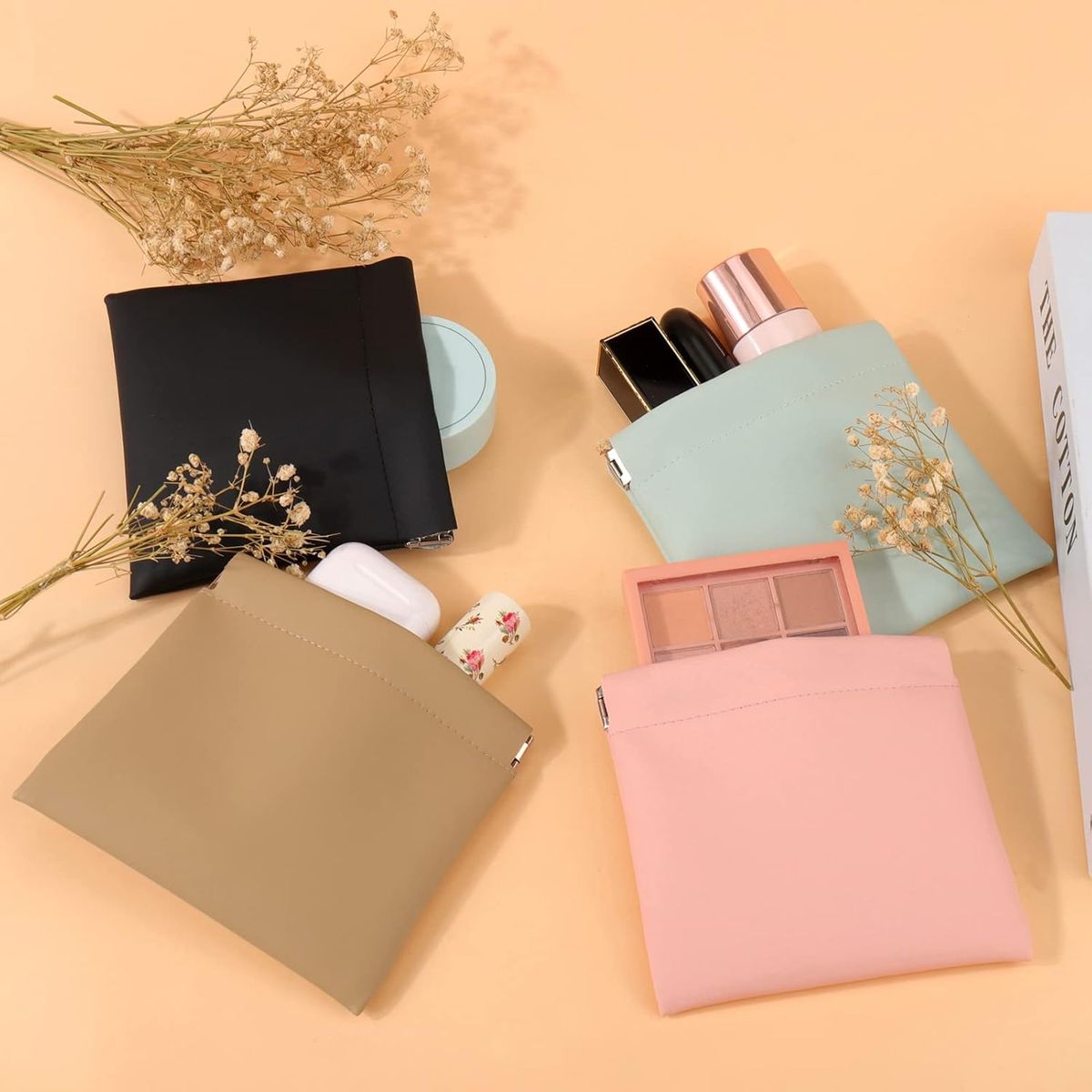 Cart In Mart 4 Piece Makeup Bags Portable Cosmetic Pouch Set for Women
