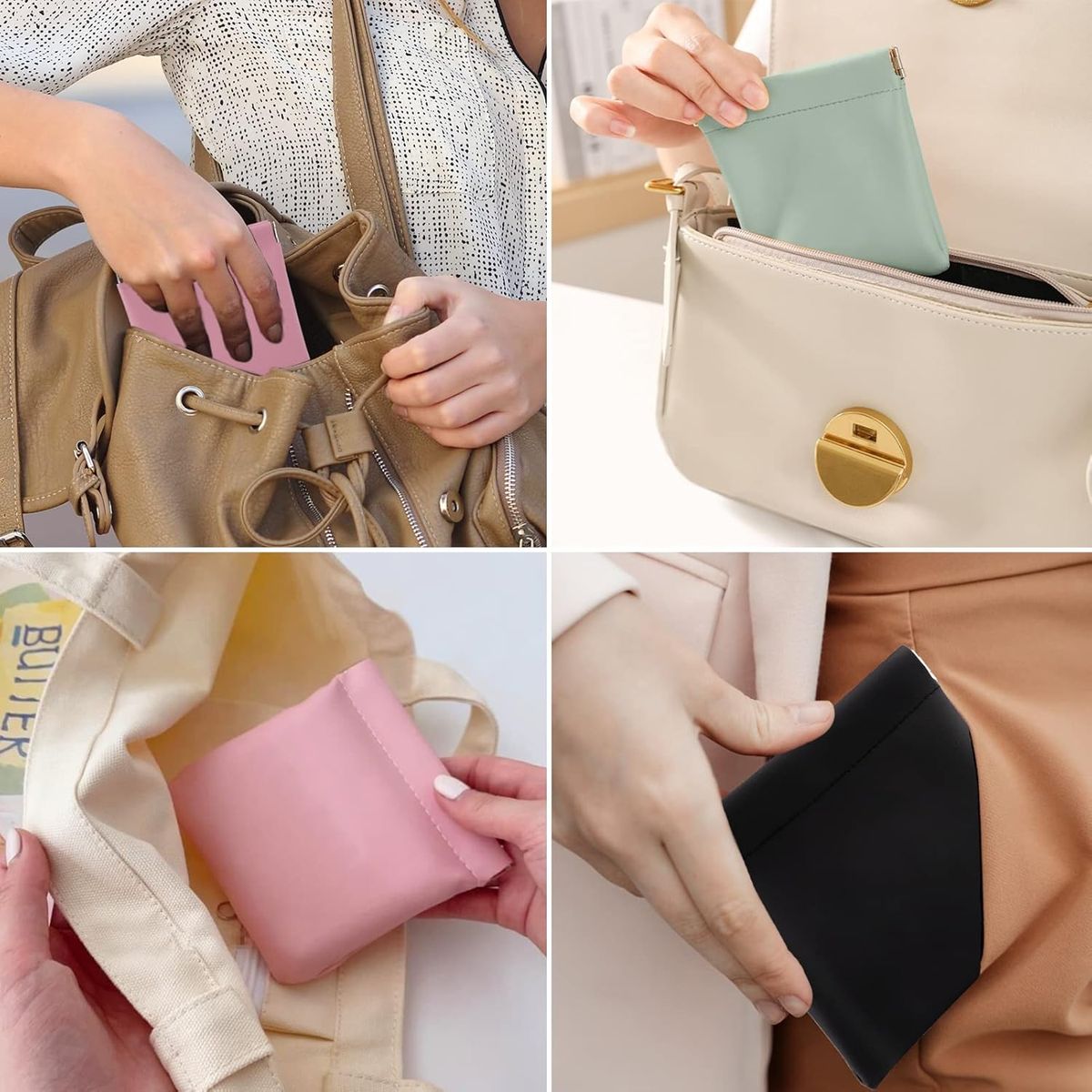 Cart In Mart 4 Piece Makeup Bags Portable Cosmetic Pouch Set for Women
