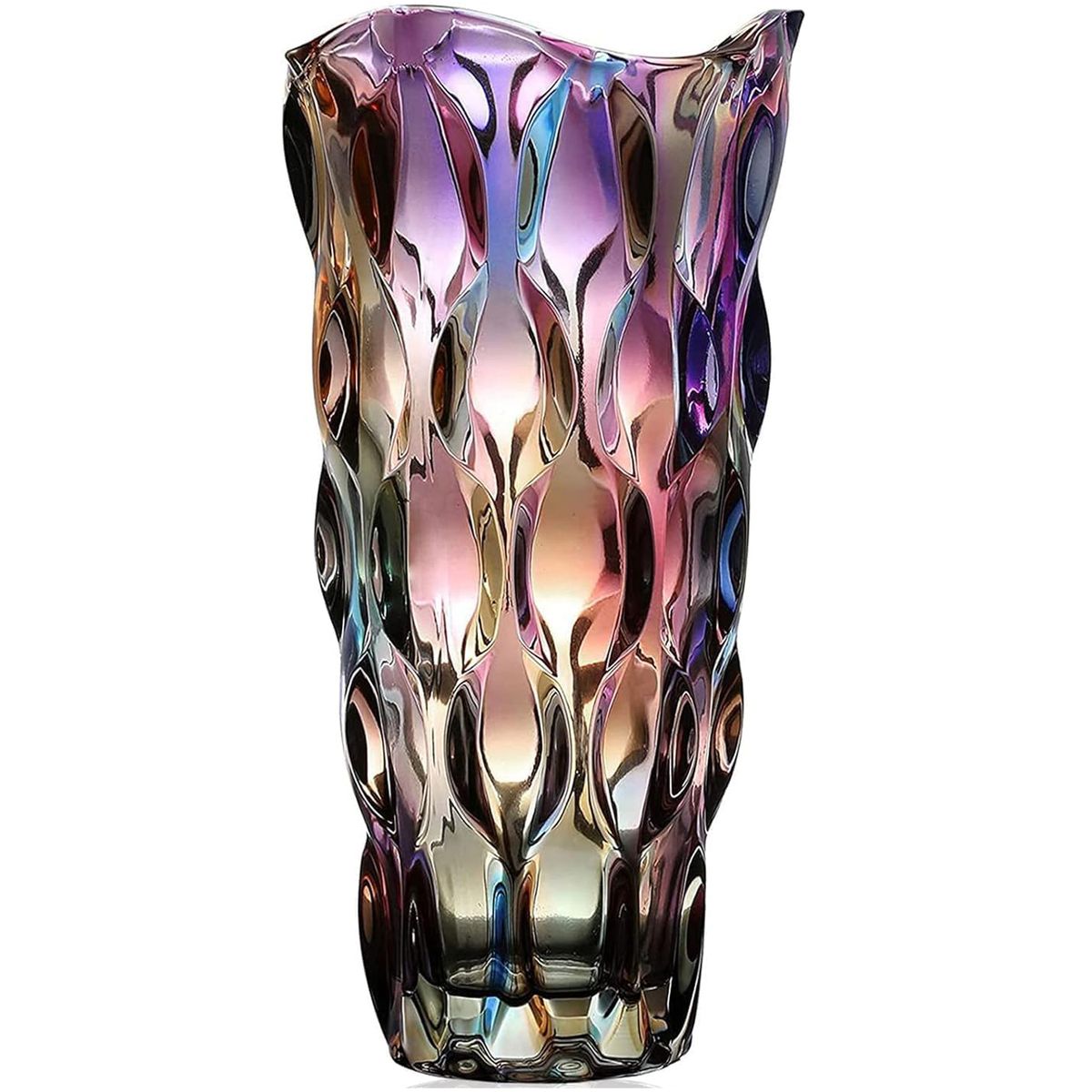 Cart In Mart Glass Vase For Flowers Heavy Duty Thickened Crystal Decorative Roses Vase