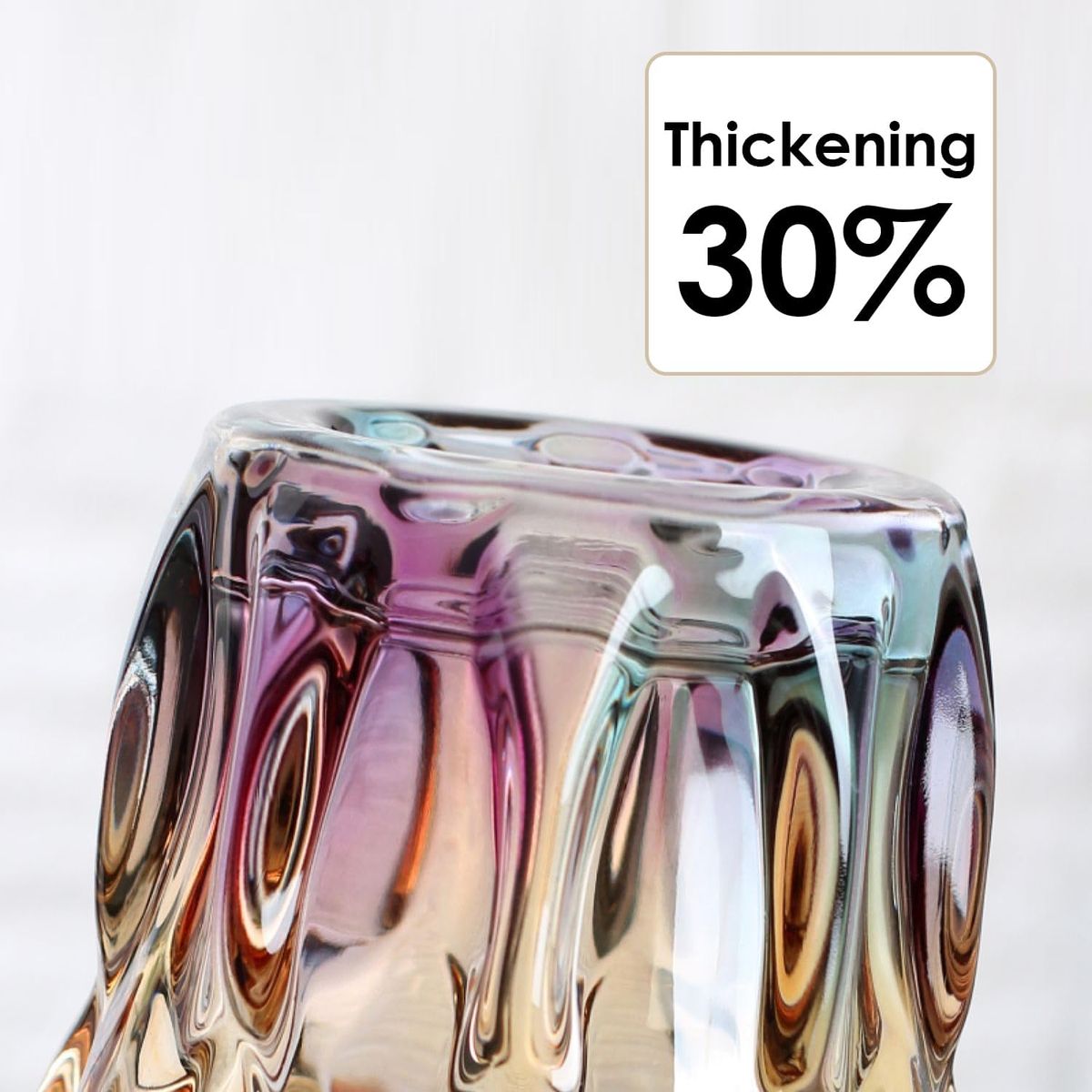 Cart In Mart Glass Vase For Flowers Heavy Duty Thickened Crystal Decorative Roses Vase