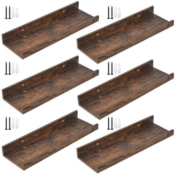 Cart In Mart Floating Wall Mounted Shelves Shelves Bedroom Kitchen Bathroom Storage 6 Pieces