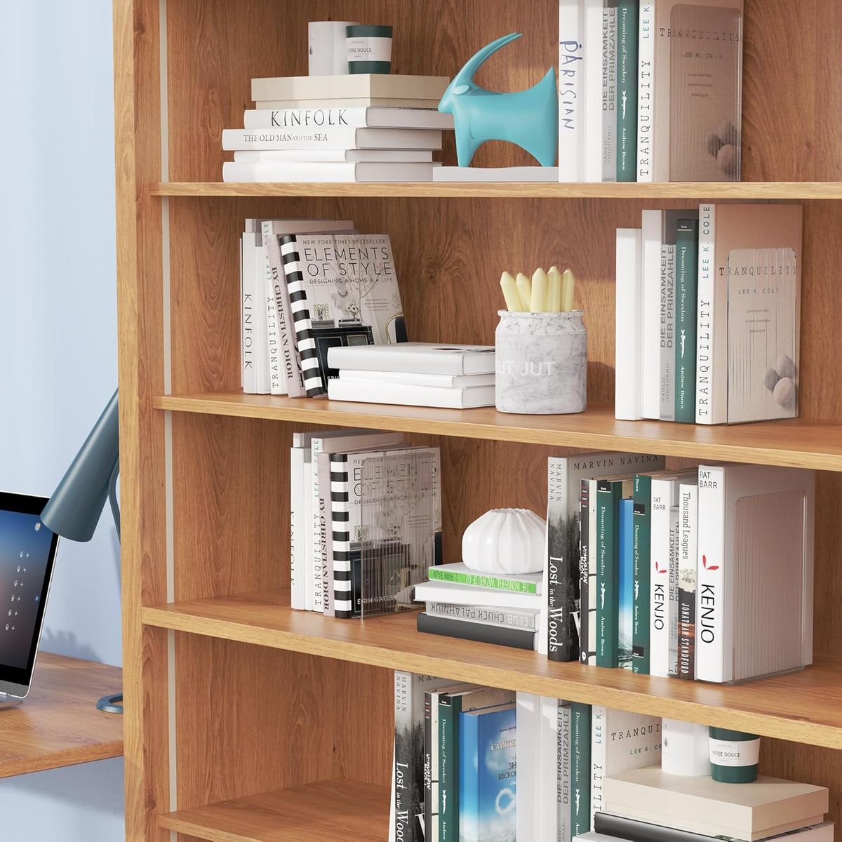 Cart In Mart 4 Pack Clear Acrylic Book Ends Heavy Duty Bookends Shelves Desktop Organizer