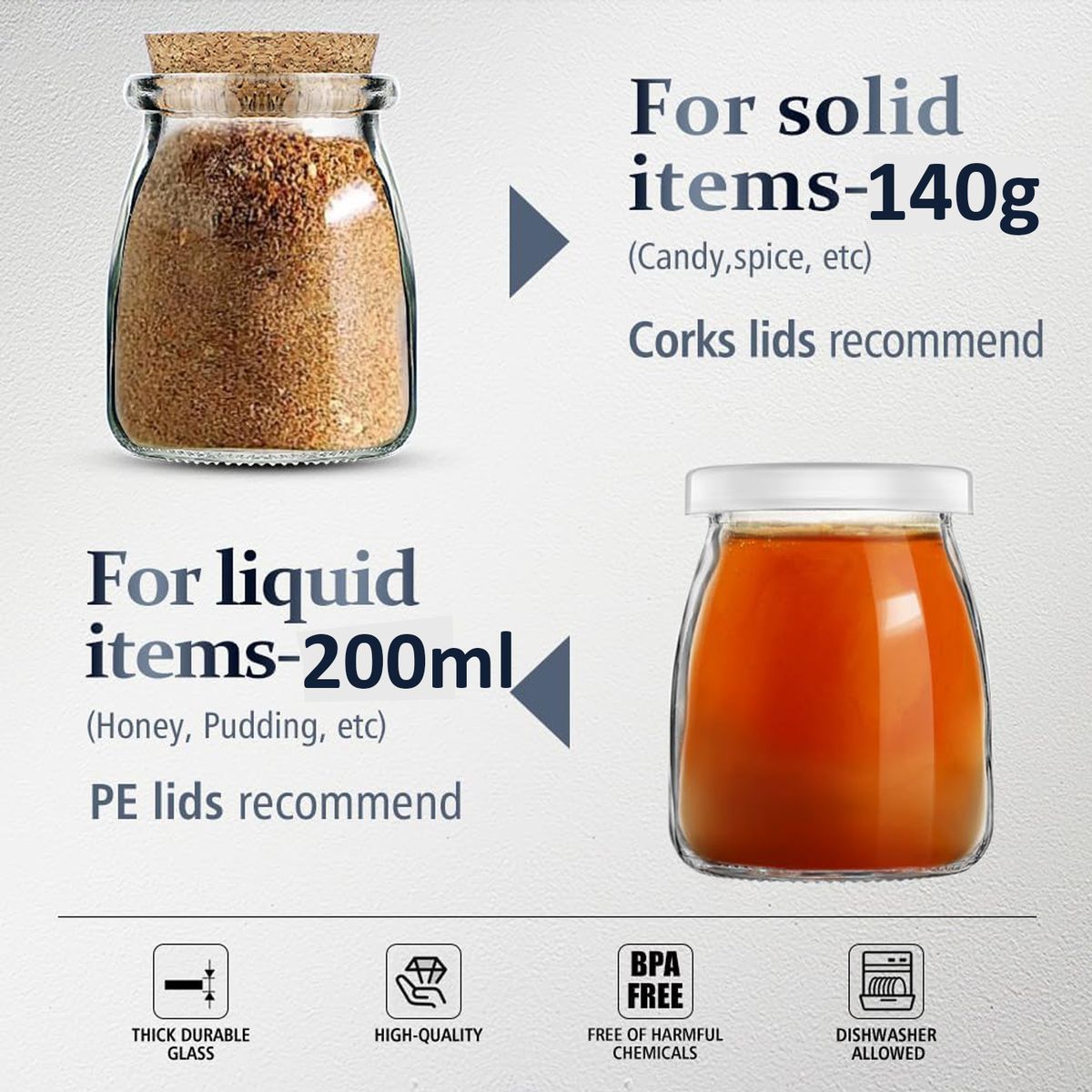 Cart In Mart Mini Yogurt Jars 30 Pack Glass Favor Jars with Cork Lids Mason Pudding Jar