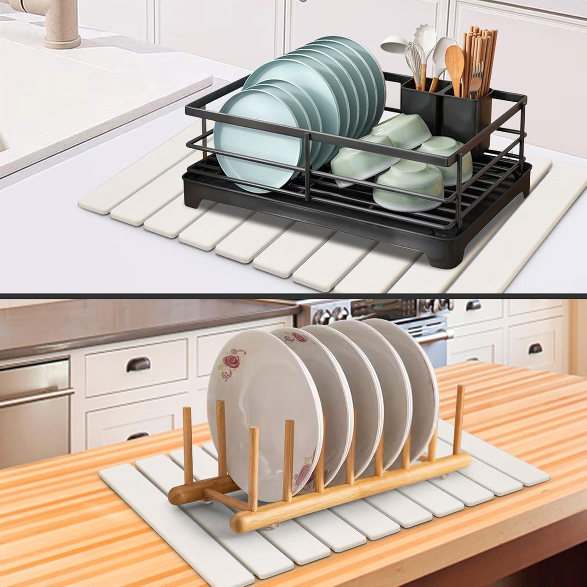 Cart In Mart Large Fast Dry Stone Mat Diatomaceous Drying Board Kitchen Counter Bathroom