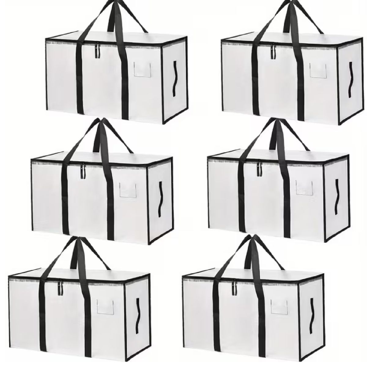 Cart In Mart 6Pack Oversized Moving Bags With Reinforced Handle Heavy-Duty Storage