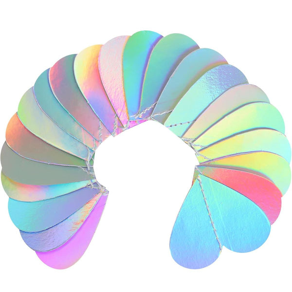Cart In Mart Iridescent Disco Holographic Heart Garland Neon Party Streamer Banner Decor